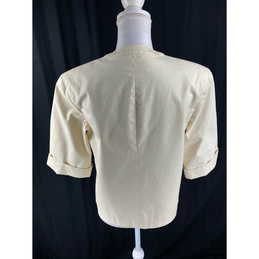 Christian Dior Sportswear Vtg 80s 90s Shrug Short Sleeve One Button Jacket - Picture 5 of 10